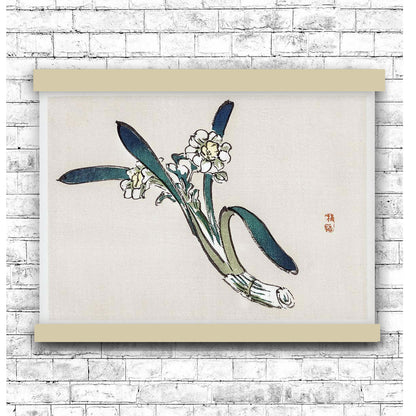 Bunchflower Daffodil by Kōno Bairei (1913) | Hanging Canvas Art | Choice of Board Colors