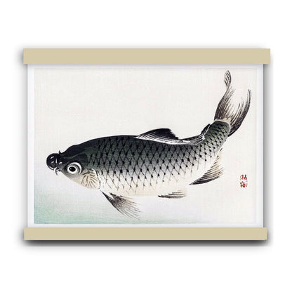 Carp by Kōno Bairei (1913) | Hanging Canvas Art | Choice of Board Colors