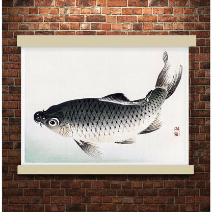 Carp by Kōno Bairei (1913) | Hanging Canvas Art | Choice of Board Colors