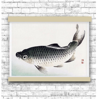 Carp by Kōno Bairei (1913) | Hanging Canvas Art | Choice of Board Colors
