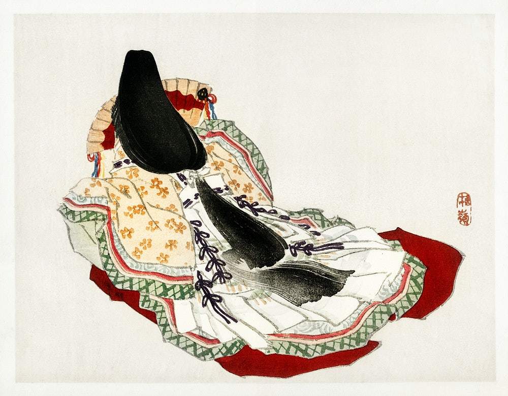 A lady in a kimono by Kōno Bairei (1913)