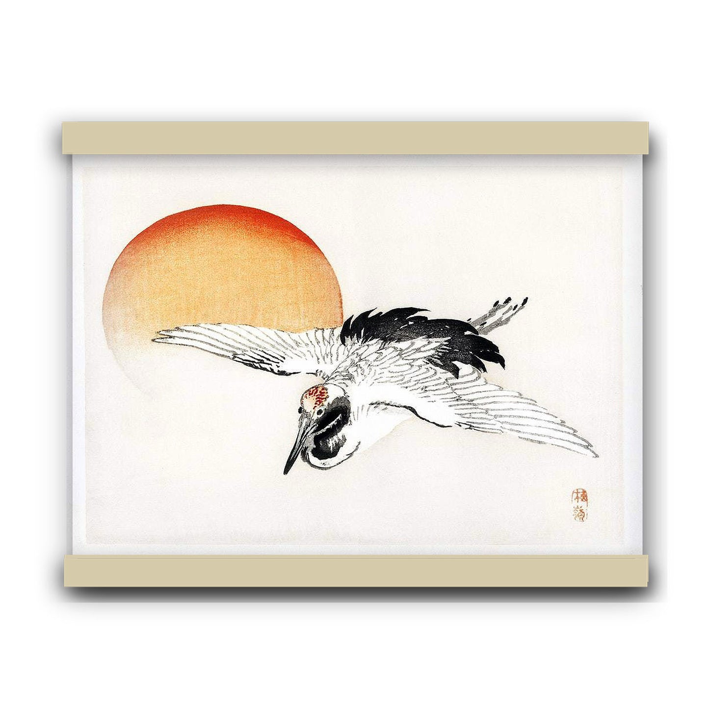 Flying Barn swallow by Kōno Bairei (1913) | Hanging Canvas Art | Choice of Board Colors