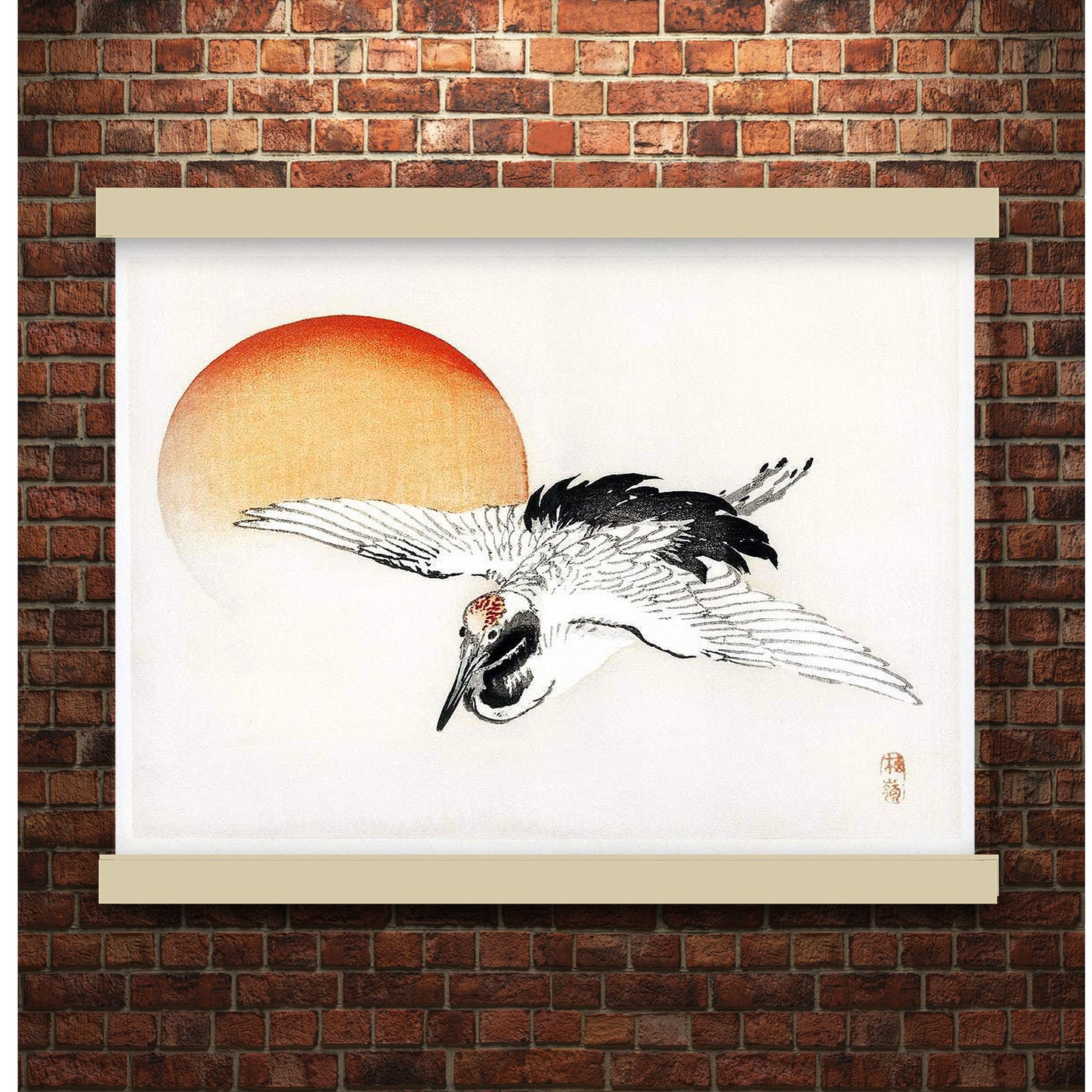 Flying Barn swallow by Kōno Bairei (1913) | Hanging Canvas Art | Choice of Board Colors