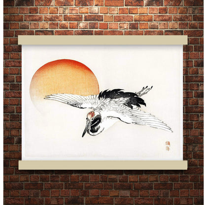 Flying Barn swallow by Kōno Bairei (1913) | Hanging Canvas Art | Choice of Board Colors