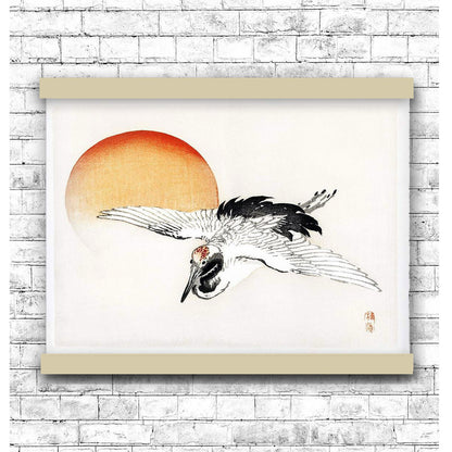 Flying Barn swallow by Kōno Bairei (1913) | Hanging Canvas Art | Choice of Board Colors
