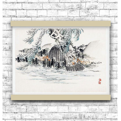 Fishing baskets by Kōno Bairei (1913) | Hanging Canvas Art | Choice of Board Colors