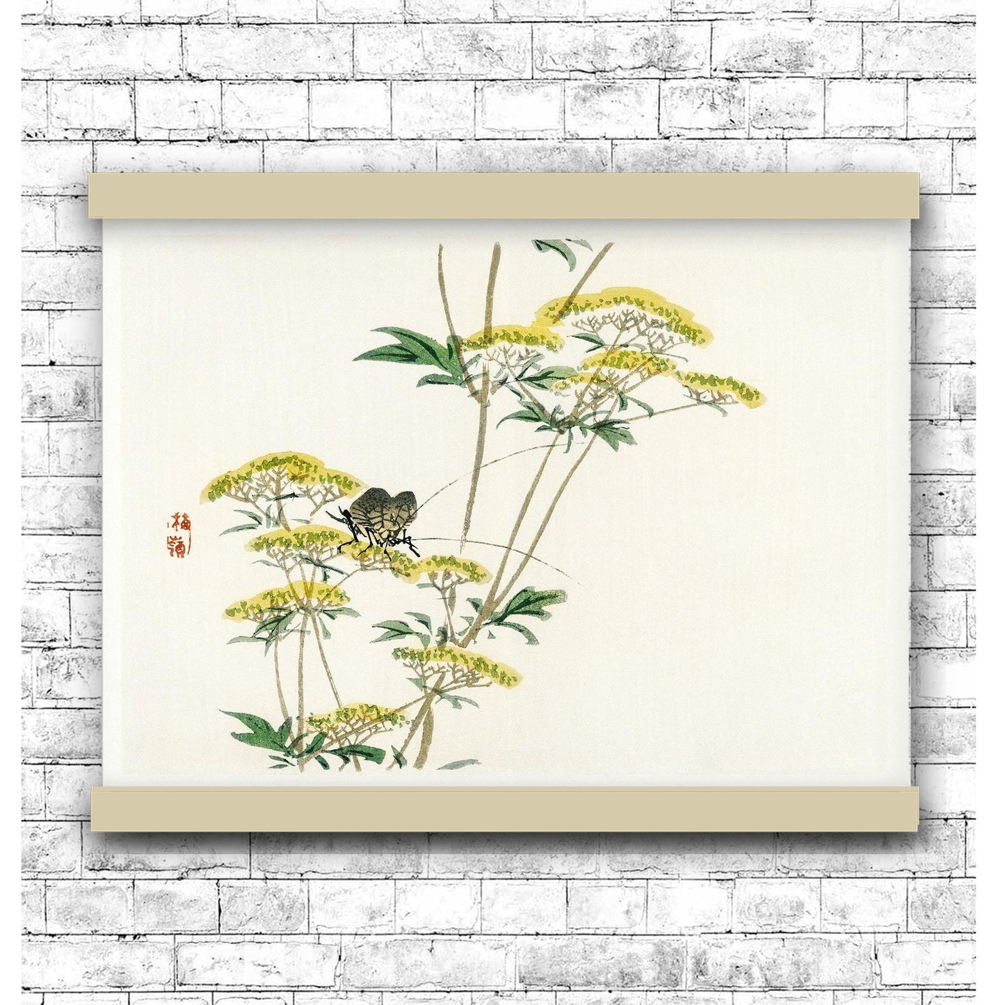 Flannel flower by Kōno Bairei (1913) | Hanging Canvas Art | Choice of Board Colors