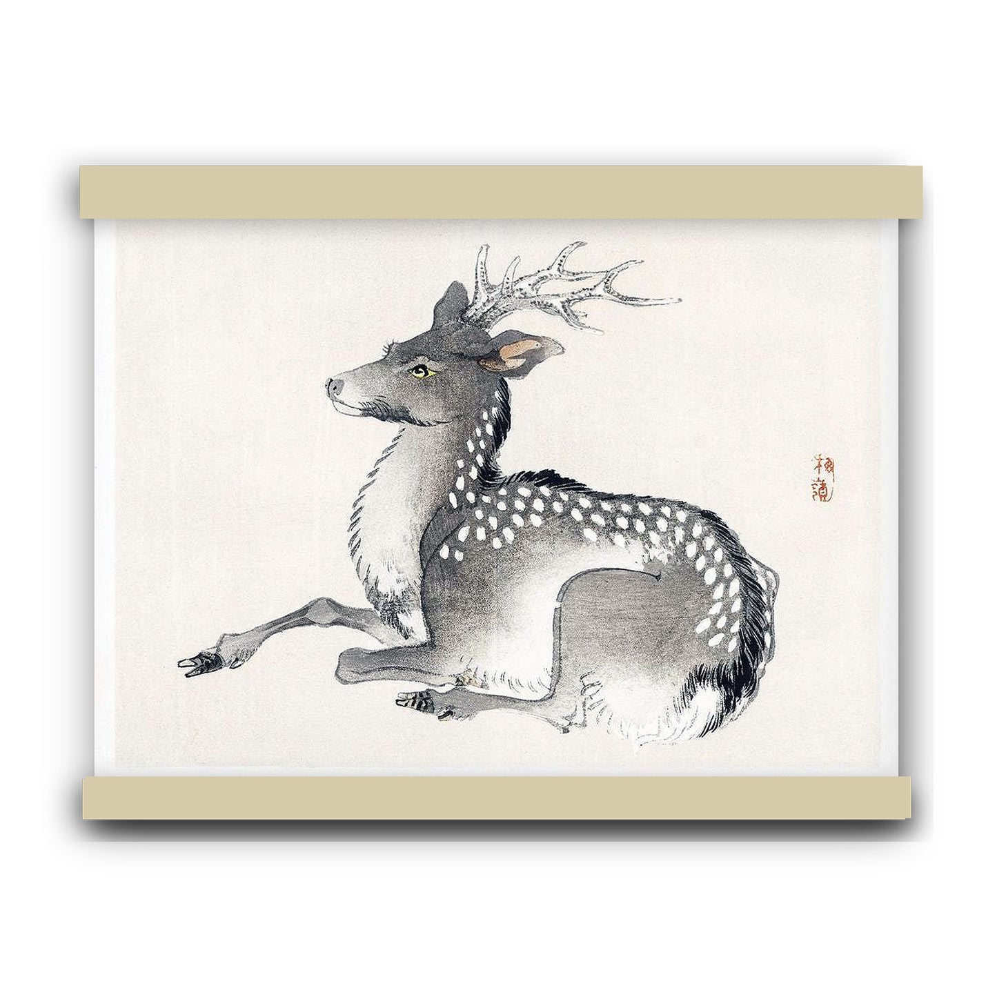 Elk by Kōno Bairei (1913) | Hanging Canvas Art | Choice of Board Colors