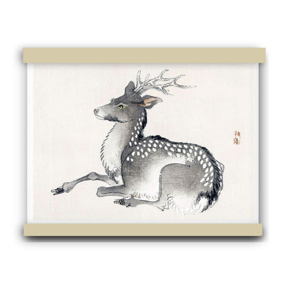 Elk by Kōno Bairei (1913) | Hanging Canvas Art | Choice of Board Colors