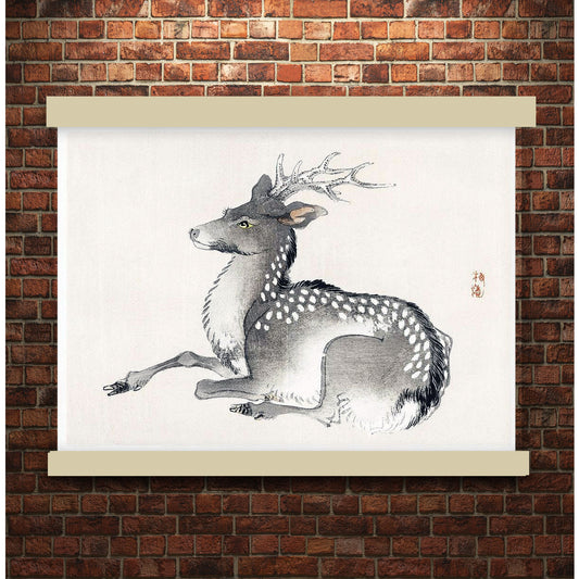 Elk by Kōno Bairei (1913) | Hanging Canvas Art | Choice of Board Colors