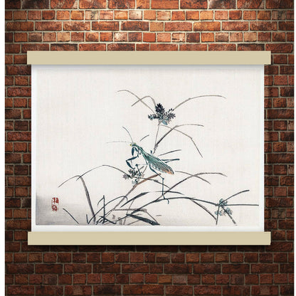 Grasshopper by Kōno Bairei (1913) | Hanging Canvas Art | Choice of Board Colors