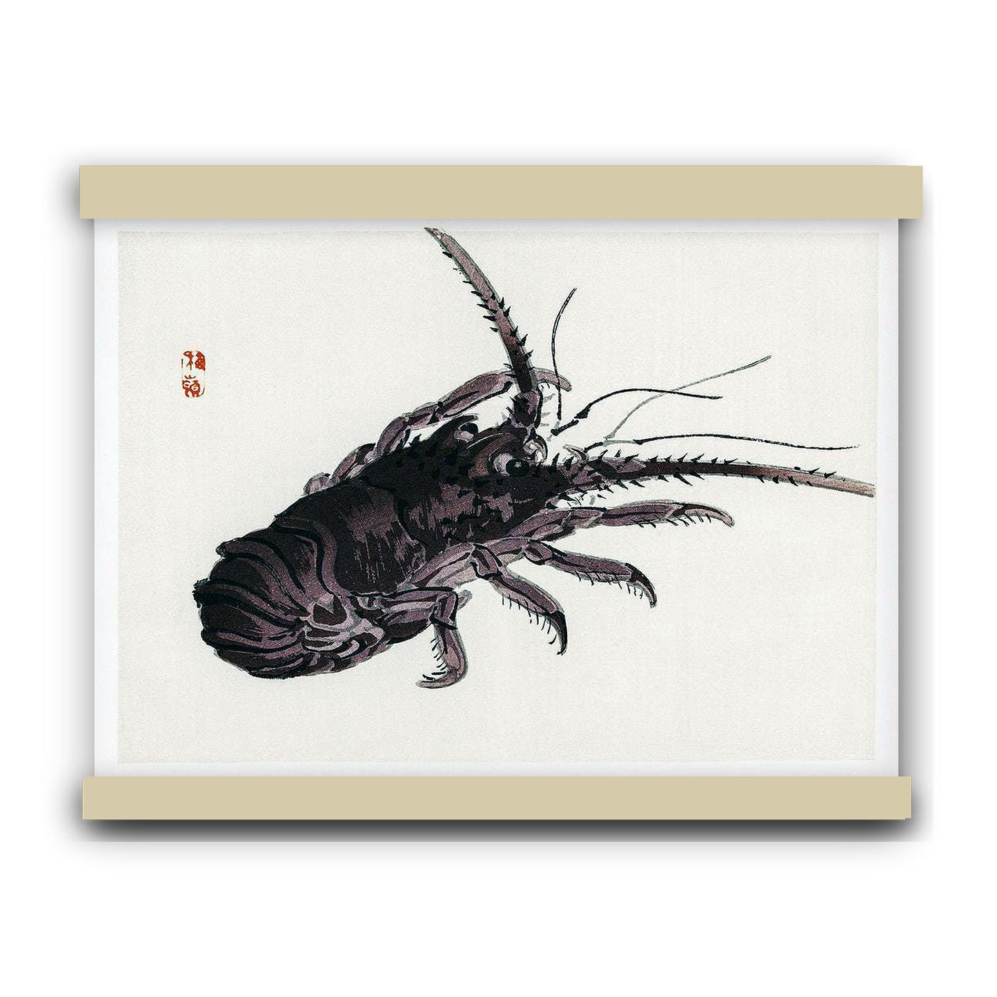 Crayfish by Kōno Bairei (1913) | Hanging Canvas Art | Choice of Board Colors