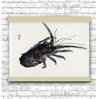 Crayfish by Kōno Bairei (1913) | Hanging Canvas Art | Choice of Board Colors
