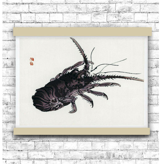 Crayfish by Kōno Bairei (1913) | Hanging Canvas Art | Choice of Board Colors