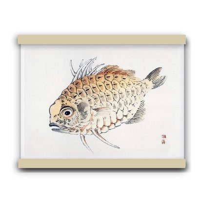 Fish by Kōno Bairei (1913) | Hanging Canvas Art | Choice of Board Colors