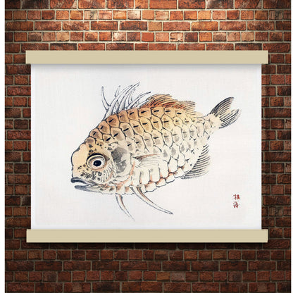Fish by Kōno Bairei (1913) | Hanging Canvas Art | Choice of Board Colors