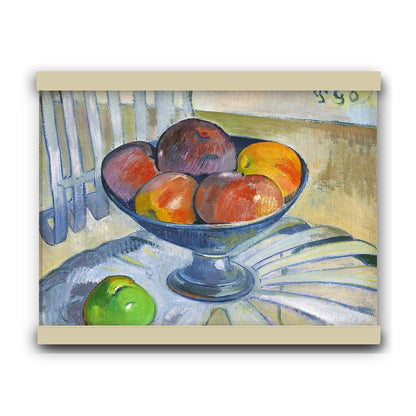 Fruit Dish on a Garden Chair (ca. 1890) by Paul Gauguin | Hanging Canvas Art | Choice of Board Colors