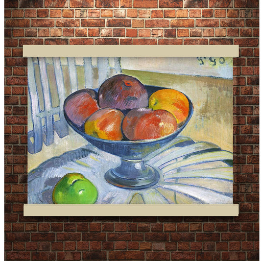 Fruit Dish on a Garden Chair (ca. 1890) by Paul Gauguin | Hanging Canvas Art | Choice of Board Colors
