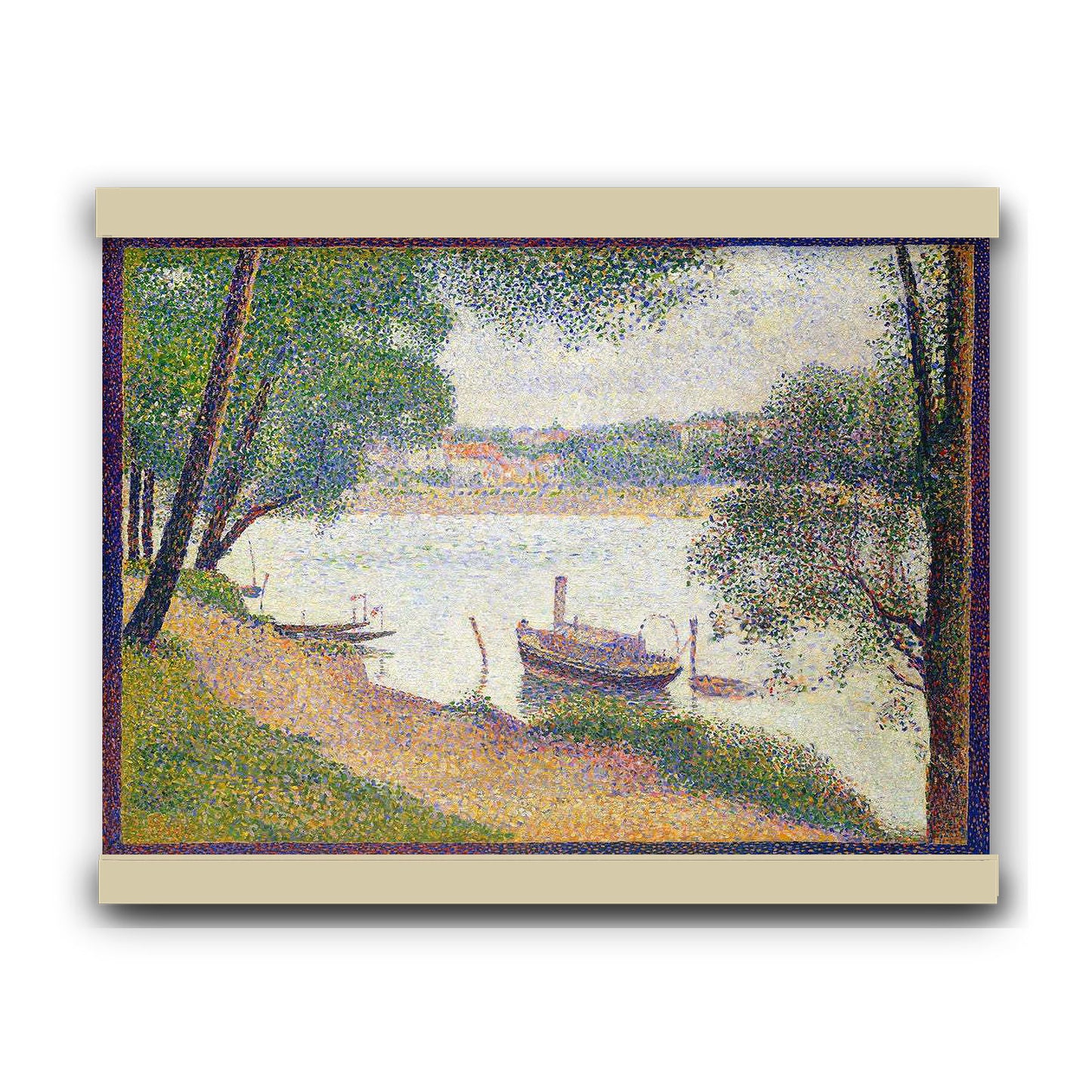 Gray Weather (ca. 1886–1888) by Georges Seurat | Hanging Canvas Art | Choice of Board Colors
