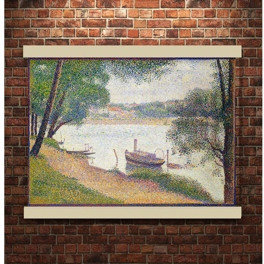 Gray Weather (ca. 1886–1888) by Georges Seurat | Hanging Canvas Art | Choice of Board Colors