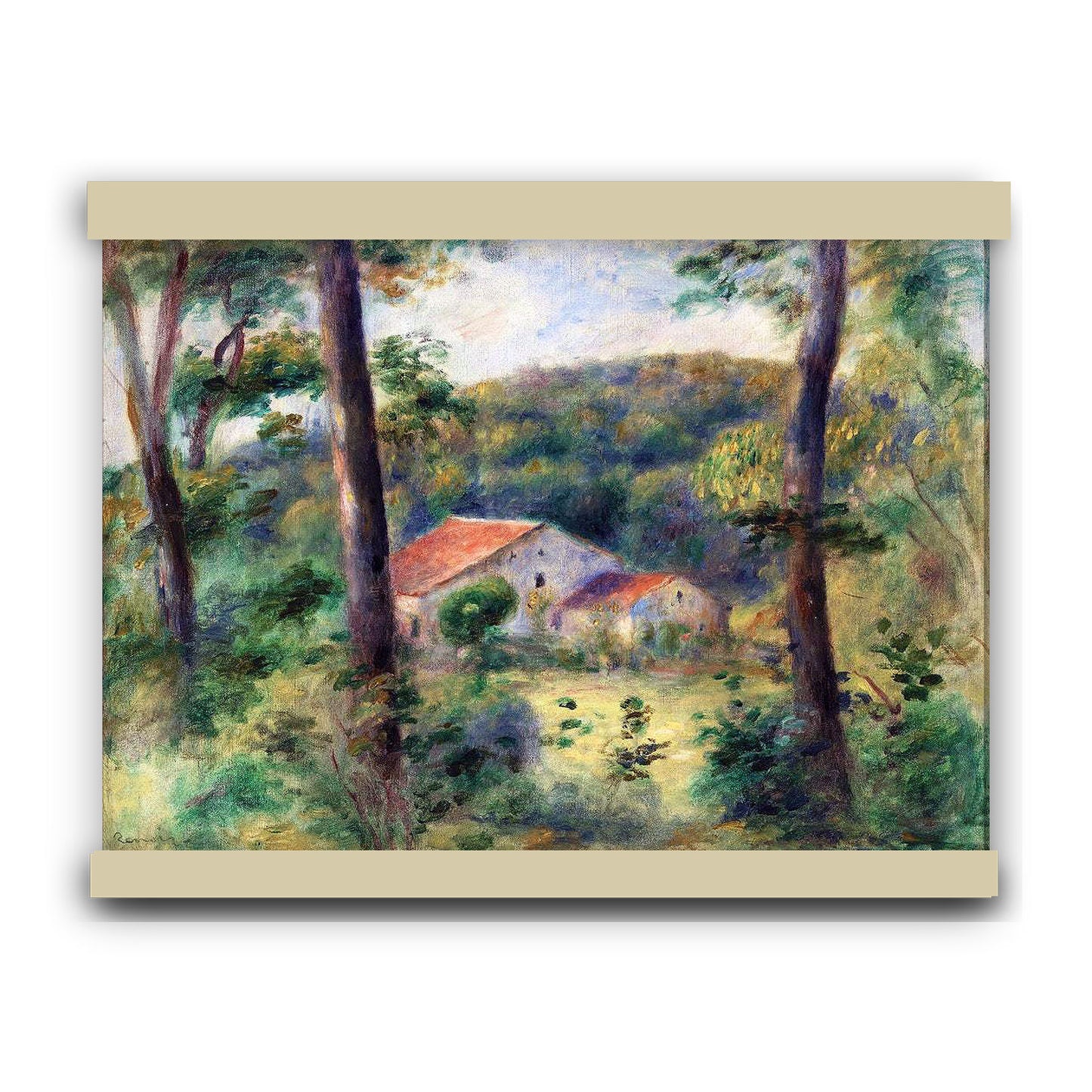 Environs of Briey (1899) by Pierre-Auguste Renoir | Hanging Canvas Art | Choice of Board Colors