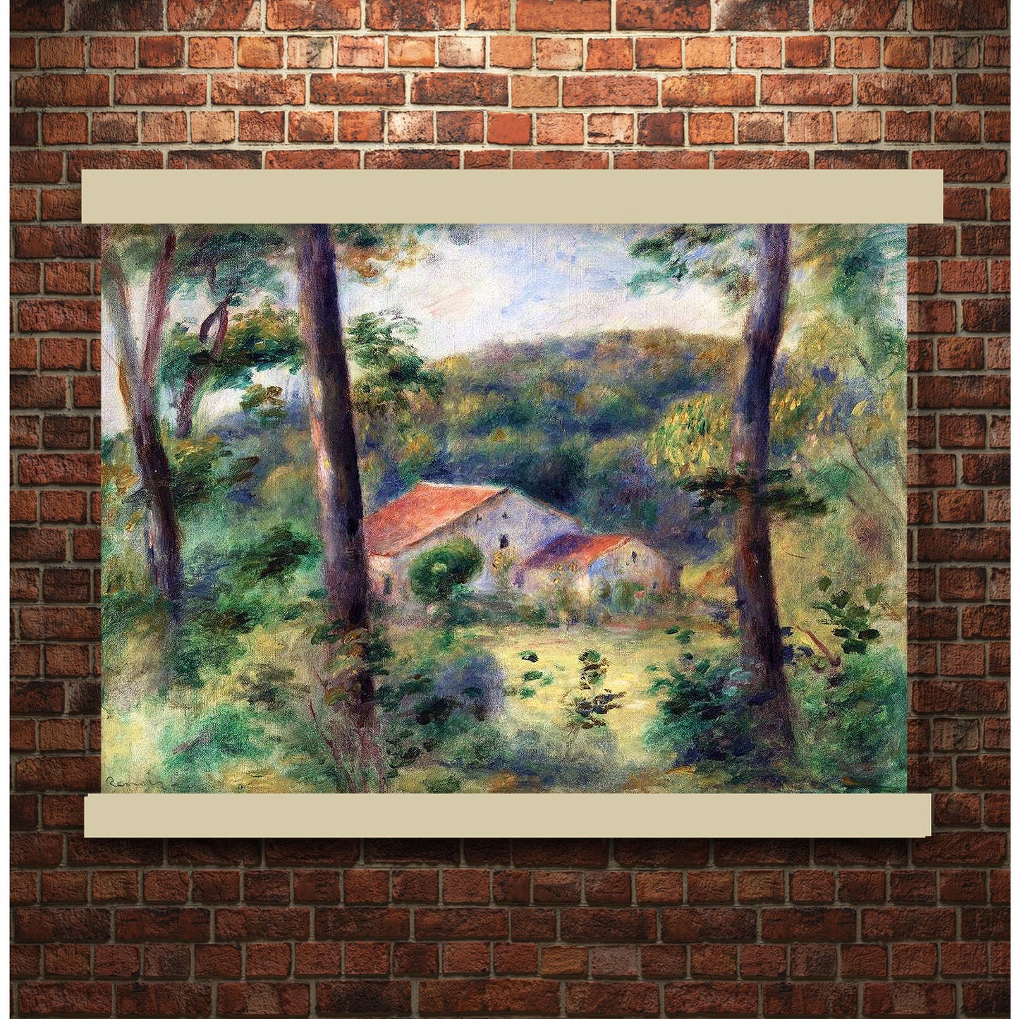 Environs of Briey (1899) by Pierre-Auguste Renoir | Hanging Canvas Art | Choice of Board Colors