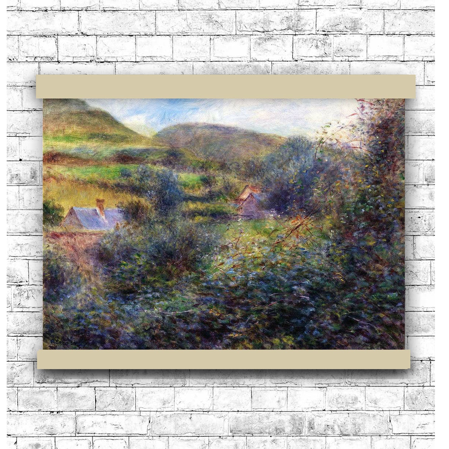 Environs of Berneval (1879) by Pierre-Auguste Renoir | Hanging Canvas Art | Choice of Board Colors