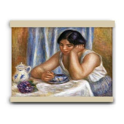 Cup of Chocolate (1912) by Pierre-Auguste Renoir | Hanging Canvas Art | Choice of Board Colors