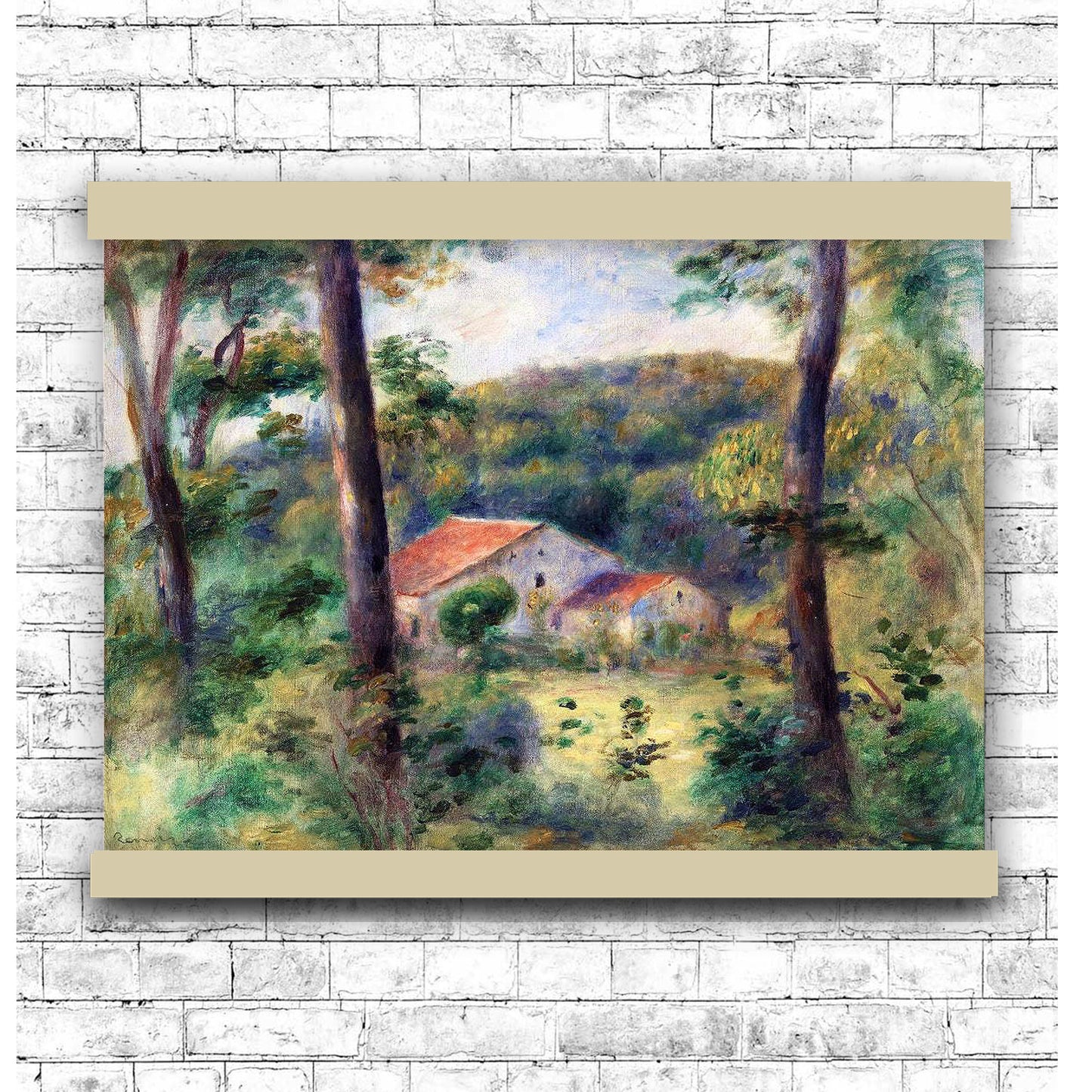 Environs of Briey (1899) by Pierre-Auguste Renoir | Hanging Canvas Art | Choice of Board Colors