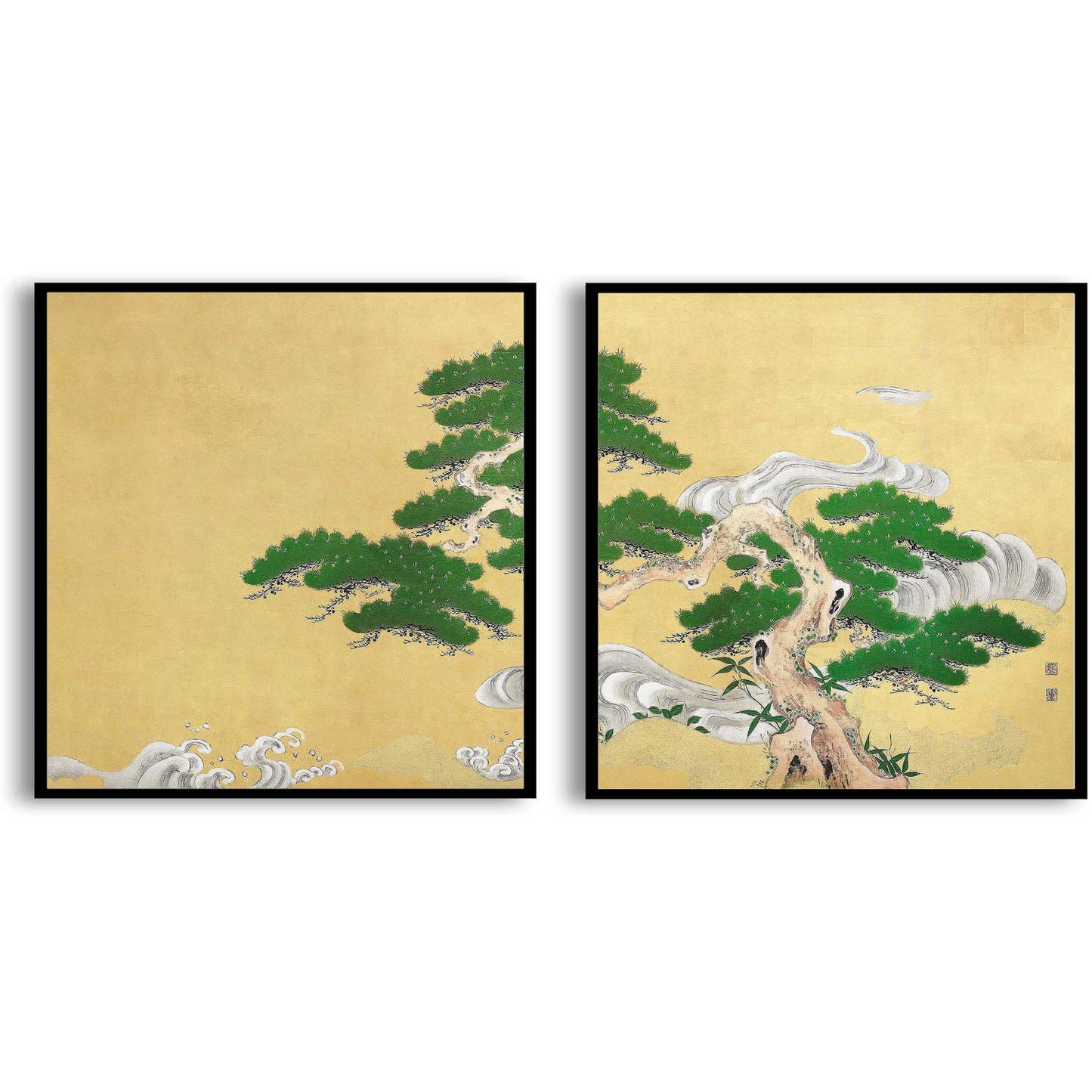 Pine Tree by a Stream  | Choose Style | Size & Trim Color