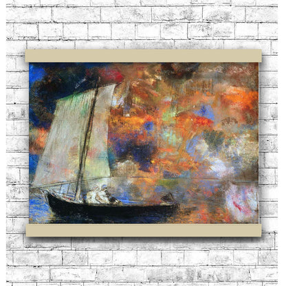 Flower Clouds (1903) by Odilon Redon | Hanging Canvas Art | Choice of Board Colors