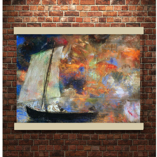 Flower Clouds (1903) by Odilon Redon | Hanging Canvas Art | Choice of Board Colors