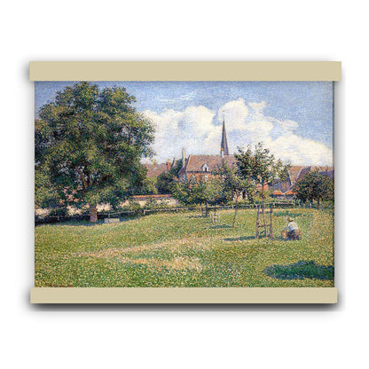 Church by Camille Pissarro 1886 | Hanging Canvas Art | Choice of Board Colors