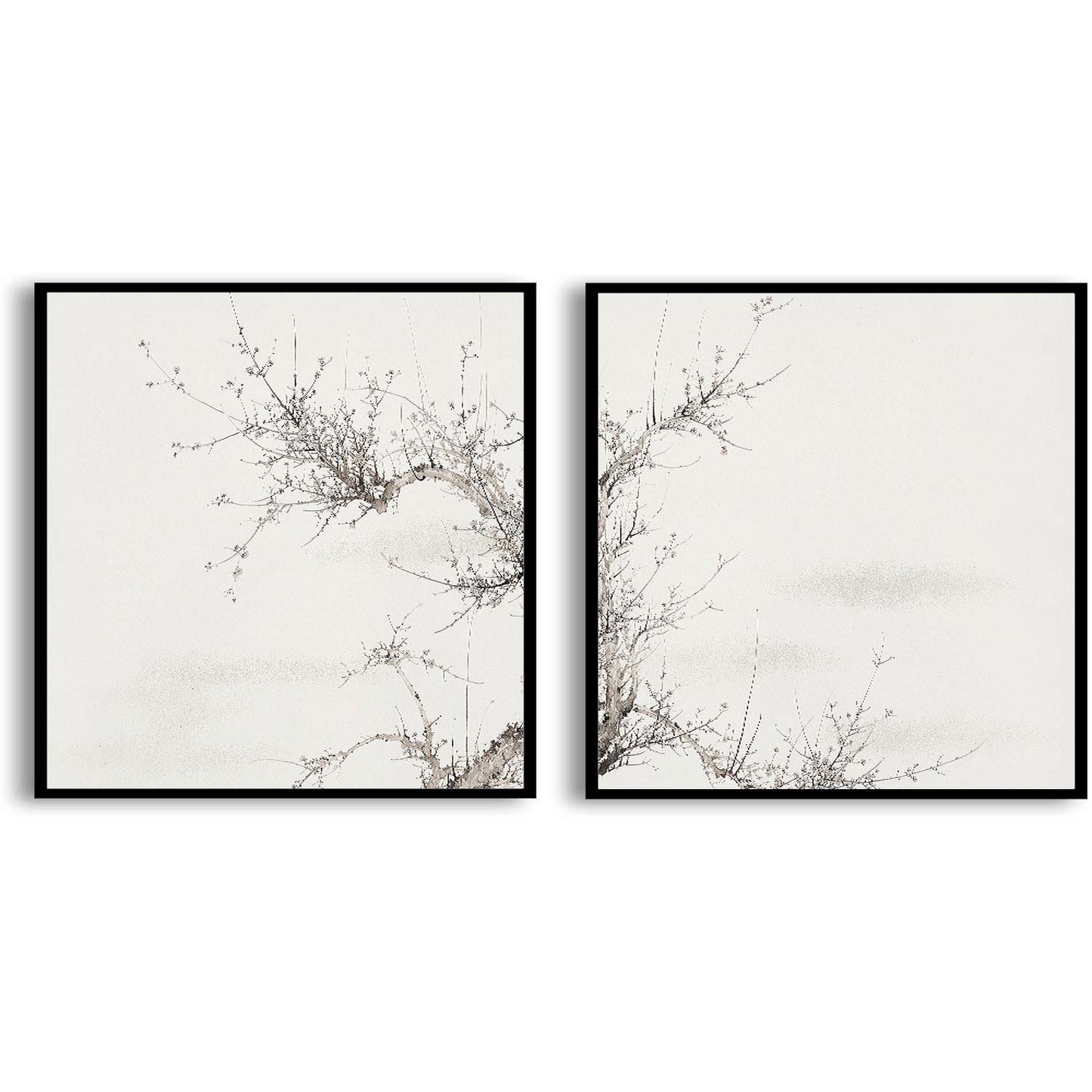 Winter (19th) vintage Japanese painting by Yamamoto Baiitsu  | Choose Style | Size & Trim Color