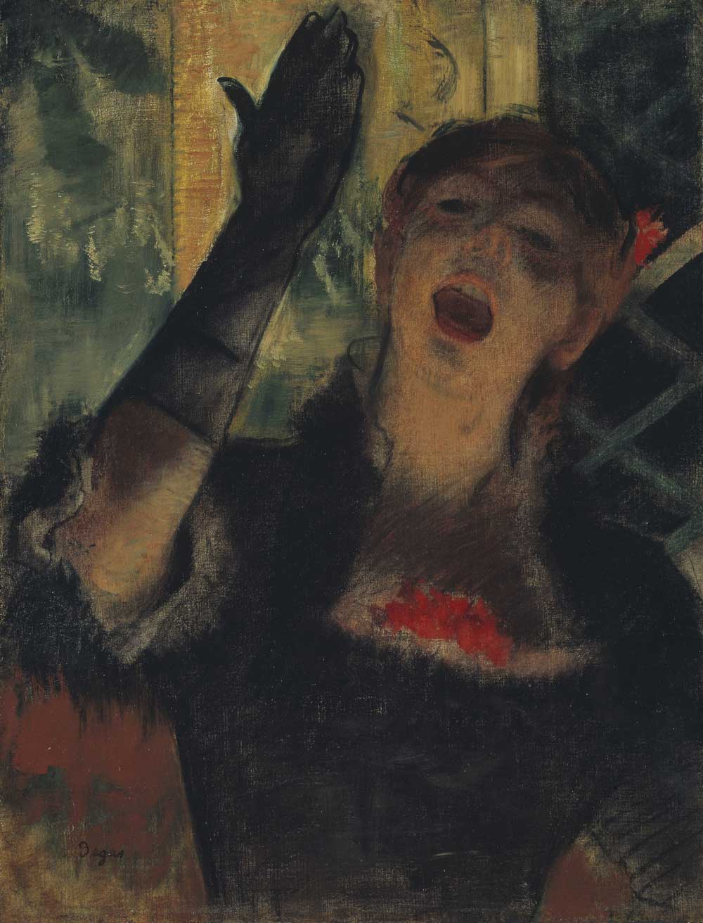 Café Singer by Edgar Degas