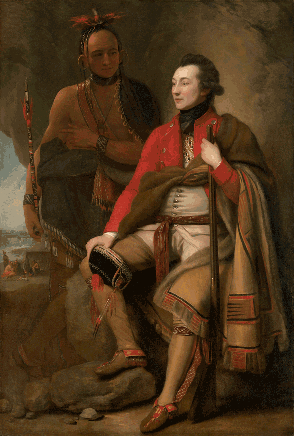 Colonel Guy Johnson and Karonghyontye (Captain David Hill)