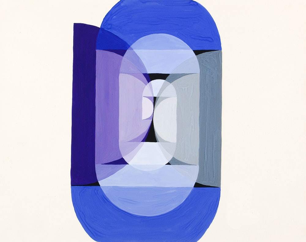 Blue Gray Violet Wheel (from series, the Mathematical Basis of the Arts), (ca. 1934) by Joseph Schillinger