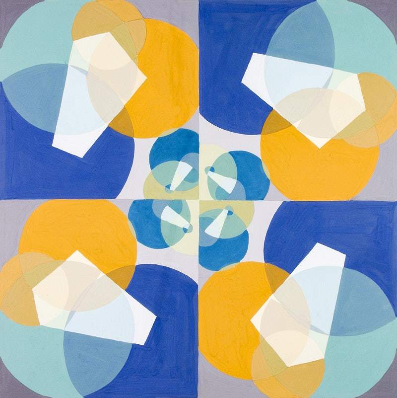 Green Squares (from series, the Mathematical Basis of the Arts) (ca. 1934) by Joseph Schillinger