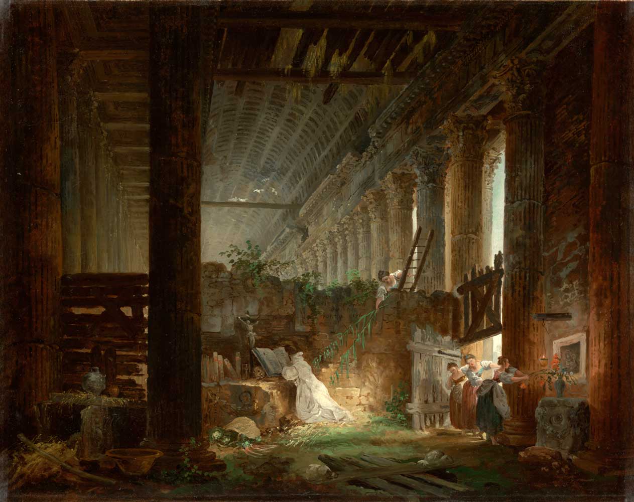 Ruins of a Roman Temple by Hubert Robert 1760