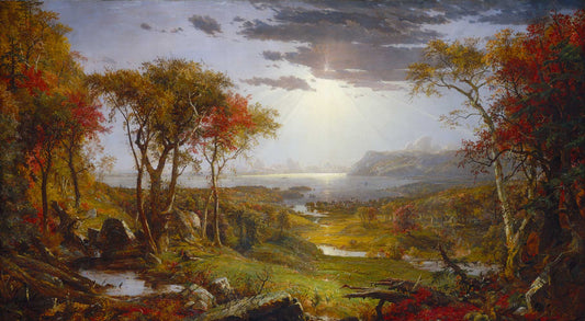 On the Hudson River by Jasper Francis Cropsey 1860