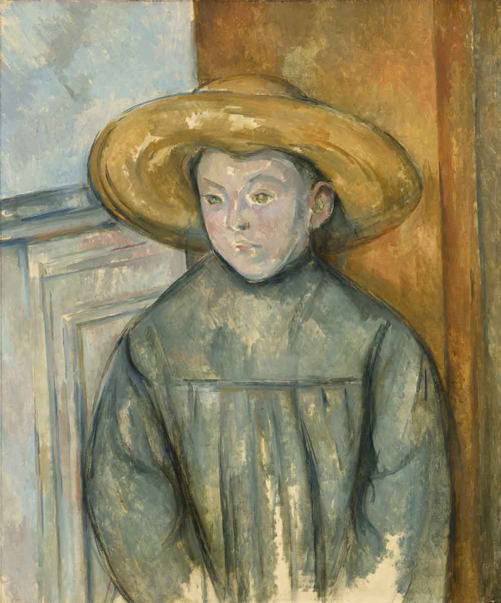 Boy With a Straw Hat by Paul Cézanne 1896