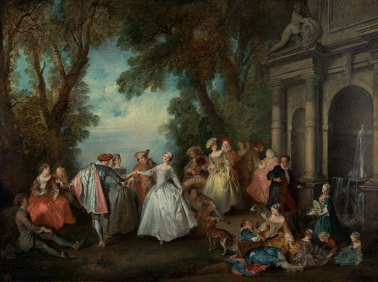 Dance before a Fountain by Nicolas Lancret 1724