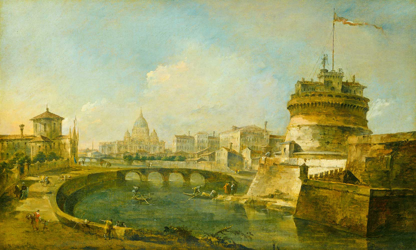 Fanciful Castel Sant'Angelo by Francesco Guardi 1785