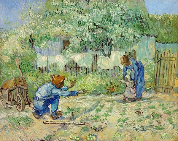 First Steps, after Millet (1890) by Vincent Van Gogh (Enhanced digitally)