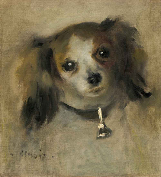 Head of Dog by Pierre-Aguste Renoir 1870