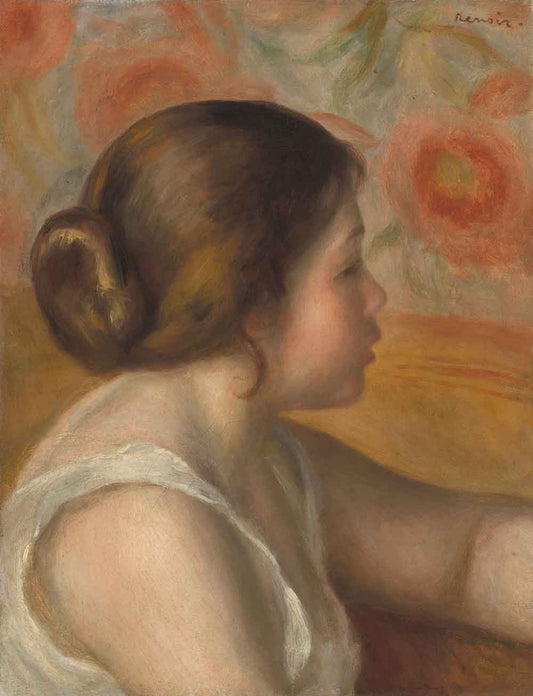 Head of a Young Girl by Pierre-Aguste Renoir 1890