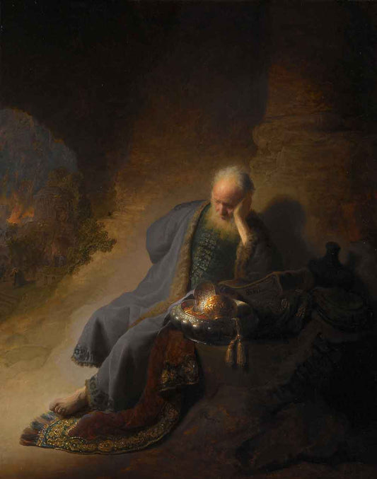 Jeremiah Lamenting by Rembrandt van Rijn 1630