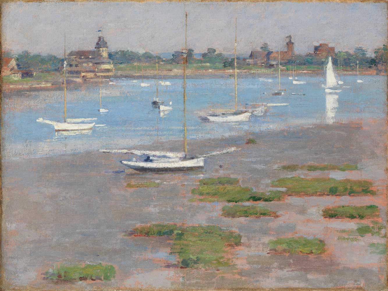 Low Tide, Riverside Yacht Club by Theodore Robinson 1894