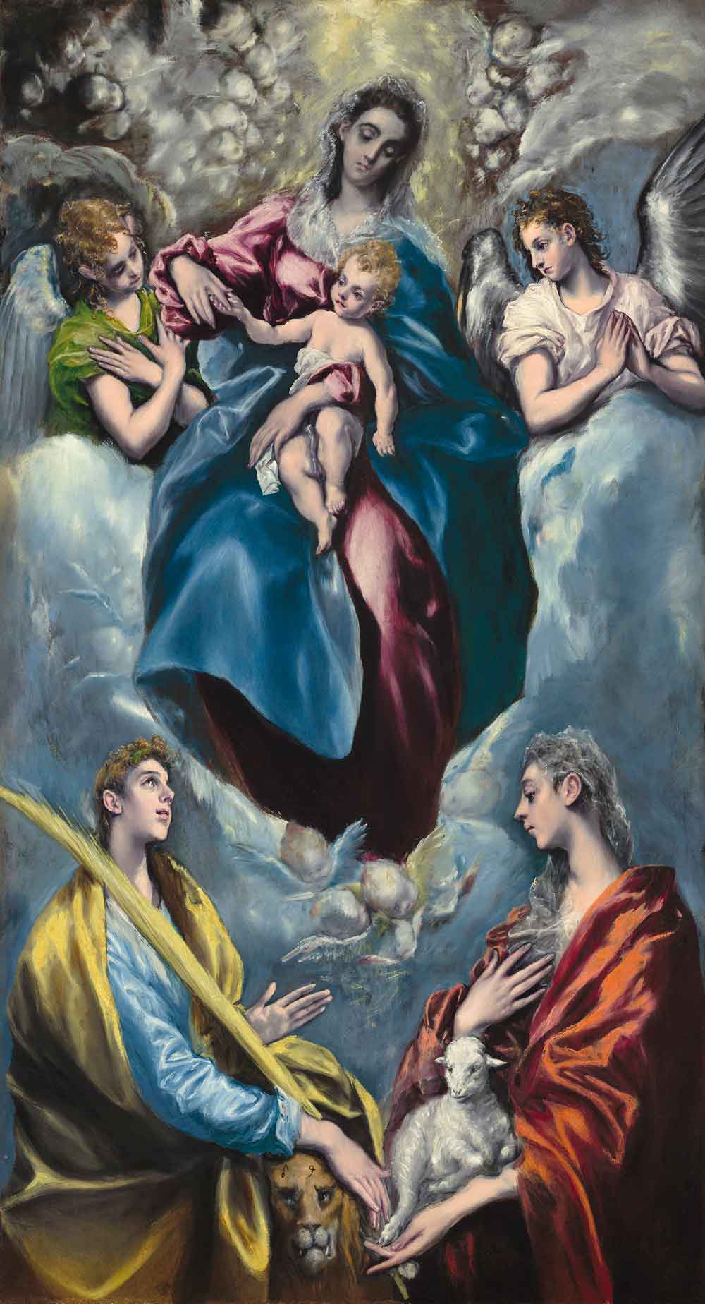 Madonna and Child with Saint Martina and Saint Agnes by El Greco 1599