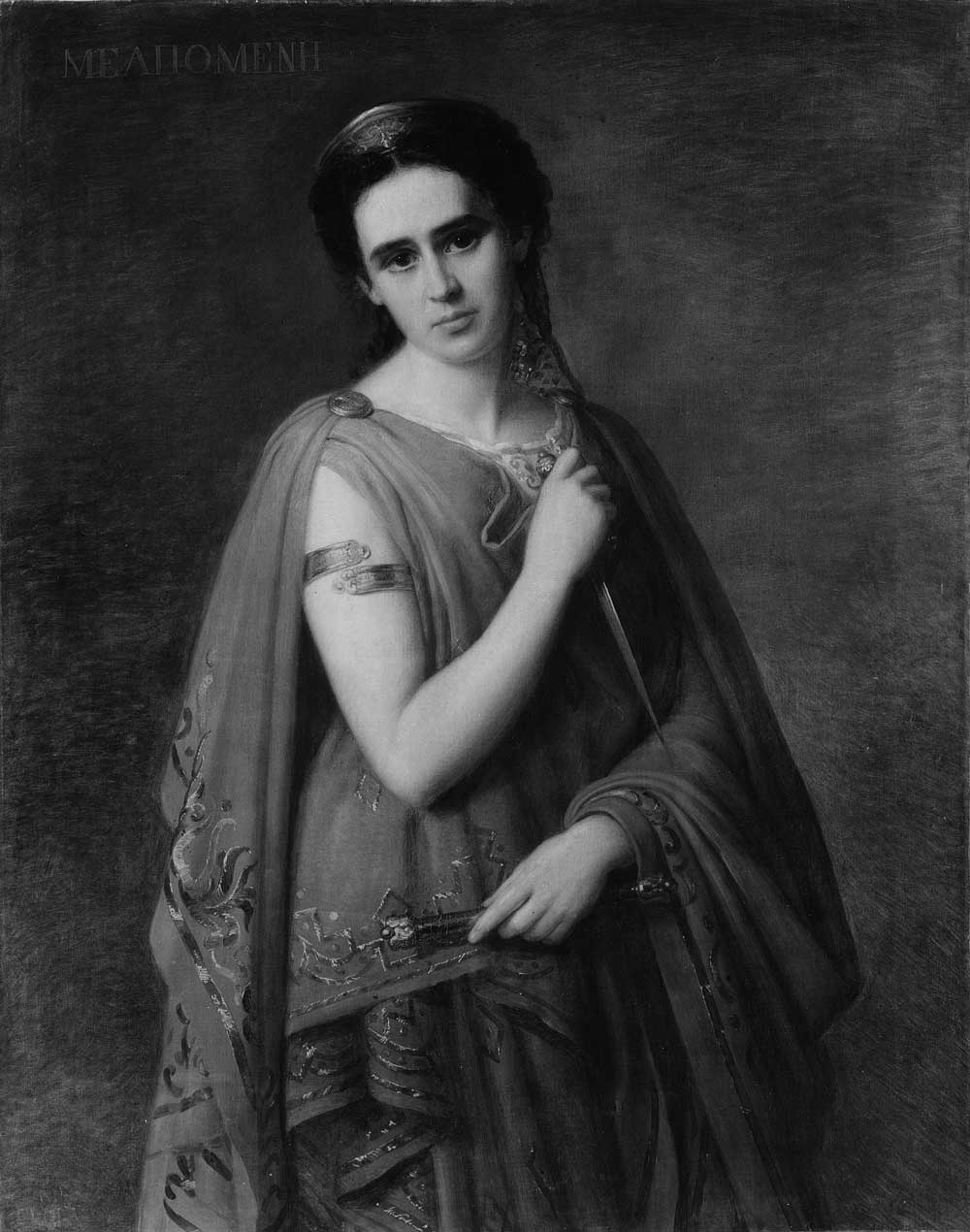 Melpomene by Giuseppe Fagnani 1869